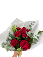 Load image into Gallery viewer, Classic Red Roses Bouquet, close up
